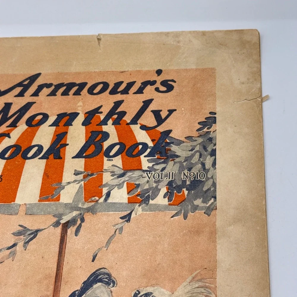 Armour's Monthly Cook Book Magazine August 1913 Vol II No 10 Tan Edwardian